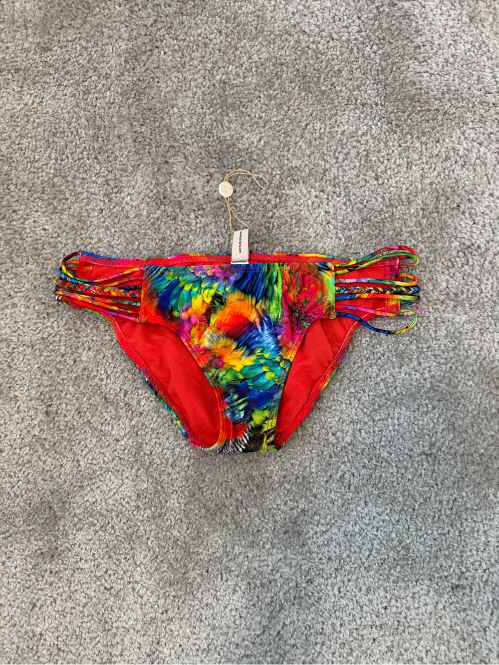 Luli Fama Mundo De Colores Braided Hot Buns Bikini Swim Bottoms Multi Medium